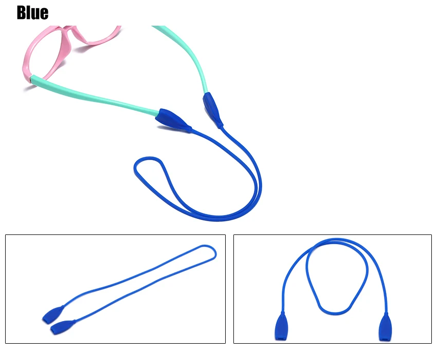 SOOLALA 3 шт./лот Противоскользящие силиконовые спортивные очки веревка цепочка для очков для чтения шея держатель ремень солнцезащитные очки аксессуары