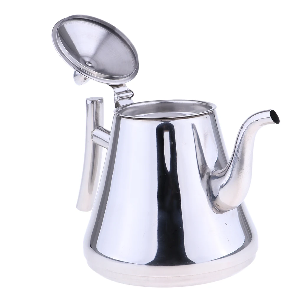 Polished Stainless Steel Kettle Teapot Gooseneck Coffee Tea Kettle 1.5L 2.0L with Filter for Home or Outdoor Use