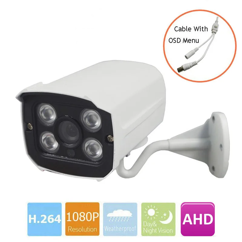 

MSeeAD AHD camera 1080P 2.0MP Sony IMX323 4MP 5MP Outdoor Camera OSD 4pcs Array 3.6mm waterproof clear night vision IR camera