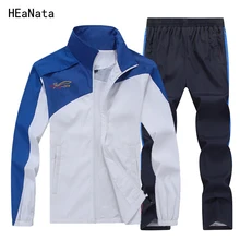Брендовая мужская спортивная одежда, весенний ветрозащитный спортивный костюм, новинка, дышащая ткань, спортивный костюм для бега, тренировочные костюмы, комплекты, куртка+ штаны