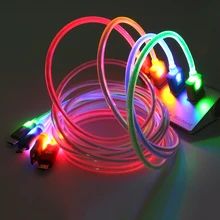 Sovawin LED Micro USB Cable 4 Colors Light Fast Charging Microusb Charger Cord for samsung Galaxy for HTC for Android Phone