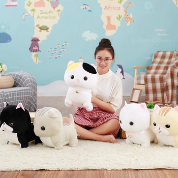 

Funny Simulation Plush Cat Dolls Soft Stuffedcotton Cue Cat Animal Plush Toy Gifts for Kids Girlfriend