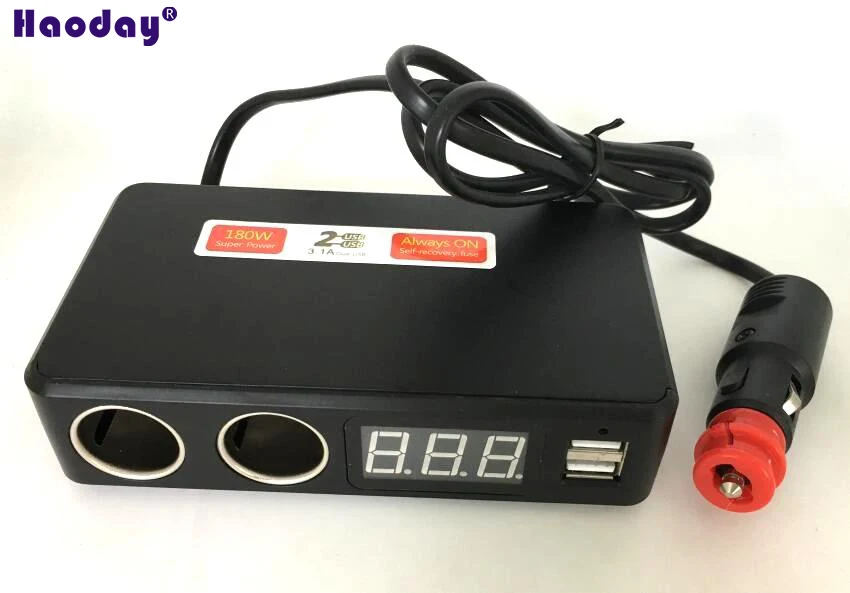 

High Quality C20 Multi-Car Adaptor car battery Checker voltage LED display USB output current 3100mA MAX 3.1A output,no box