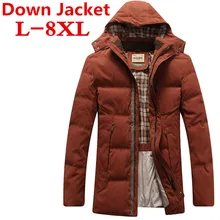 new Plus size 8XL 7XL Winter Men’s Hooded down jacket White Duck Down Jacket Men’s Thick Coats men’s Parkas warm down jackets