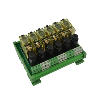 

6 Channel 1 SPDT DIN Rail Mount IDEC RJ1S with fuse Interface Relay moudle