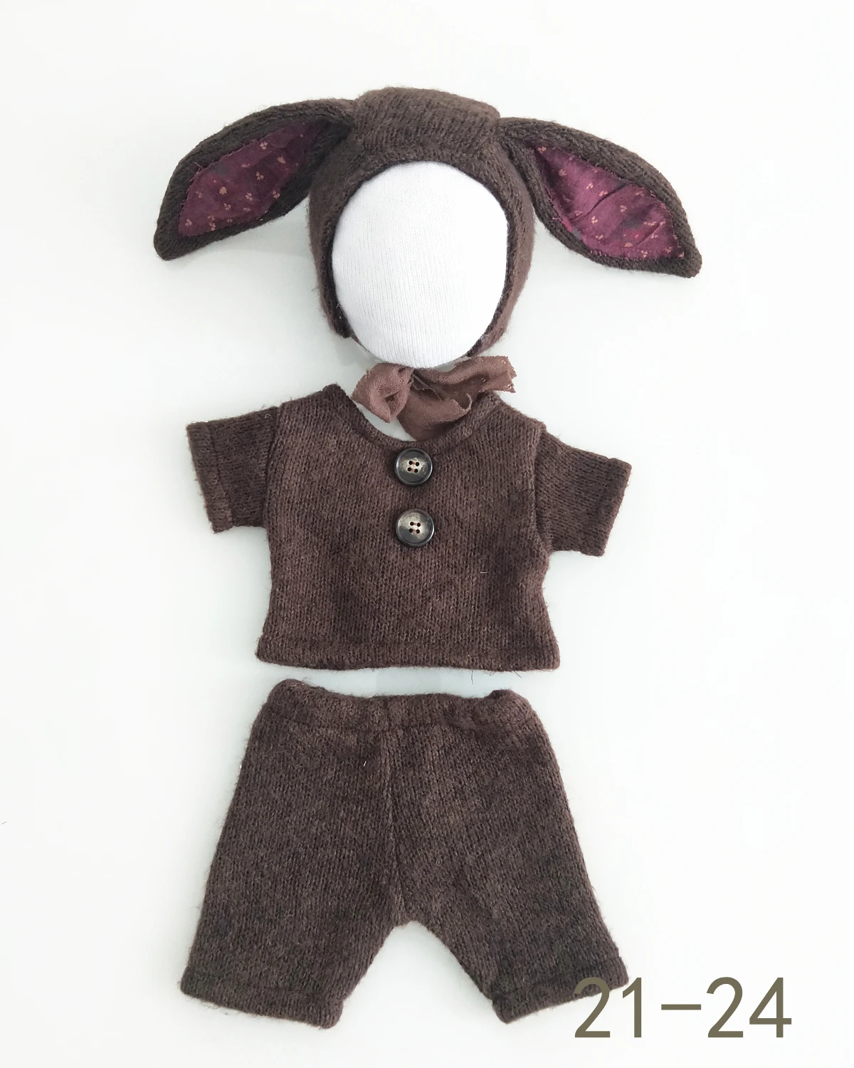 Orelhas do Bebê Conjunto de Acessórios Dvotinst Newborn Fotografia Adereços Bonnet Roupas Chapéu Estúdio Shoots Foto 18 Dvotinst newborn fotografia adereços orelhas do bebê