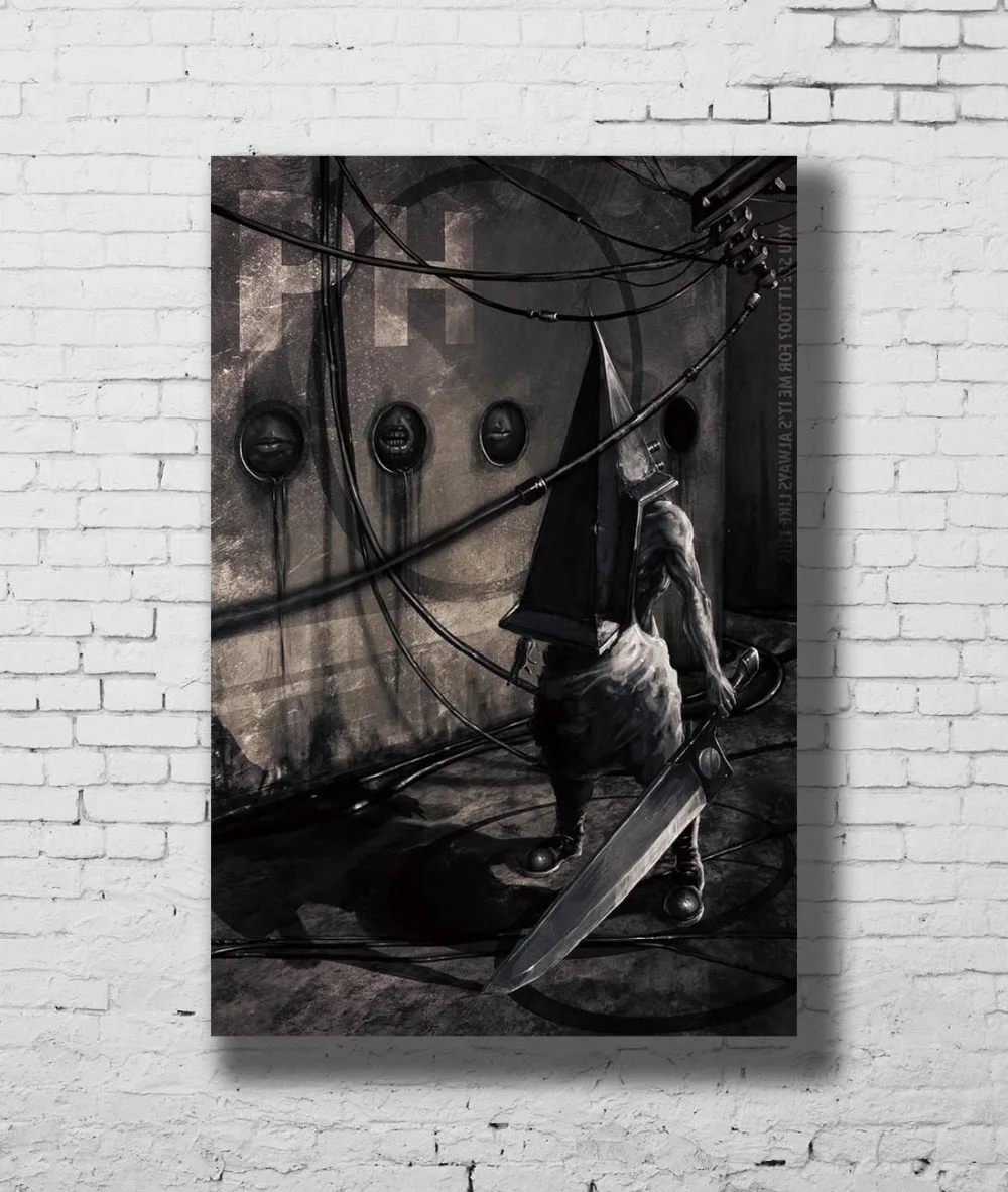 

Silent Hill - Pyramid Head Game Wall Sticker Home Decoration Silk Art Poster