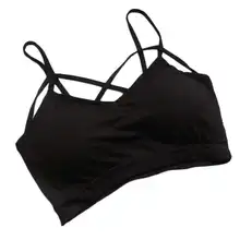 NEW Fashion Lady Tank Tops Vest Crop Tops Hollow Cross Strap Padded Backless