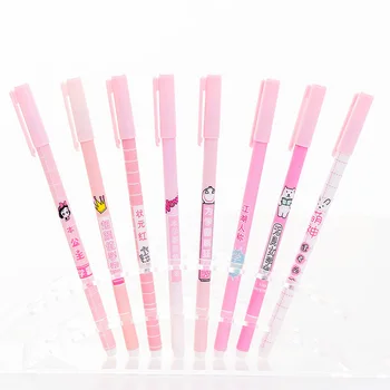 

4 pcs/lot Kawaii Cute pink princess Gel Pen black Ink Pen Promotional Gift Stationery School & Office Supply