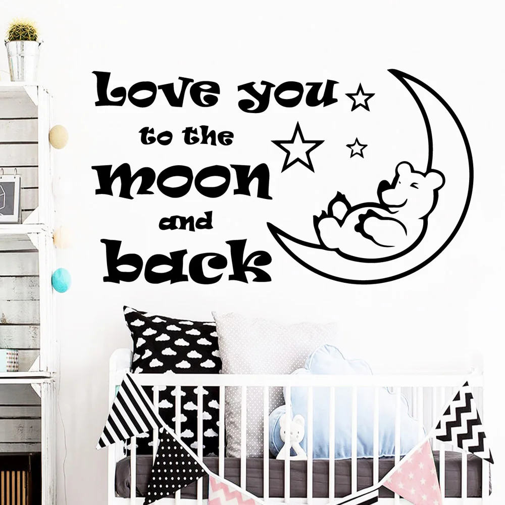 

New moon quote Wall Sticker Home Decor Decoration For Baby Kids Rooms Decor Wall Decoration