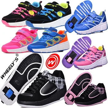 

Heelys Shoes Children Glowing Sneakers Kids Roller Skate with Wheels for Boy Girls Zapatillas Hombre 6 Colors
