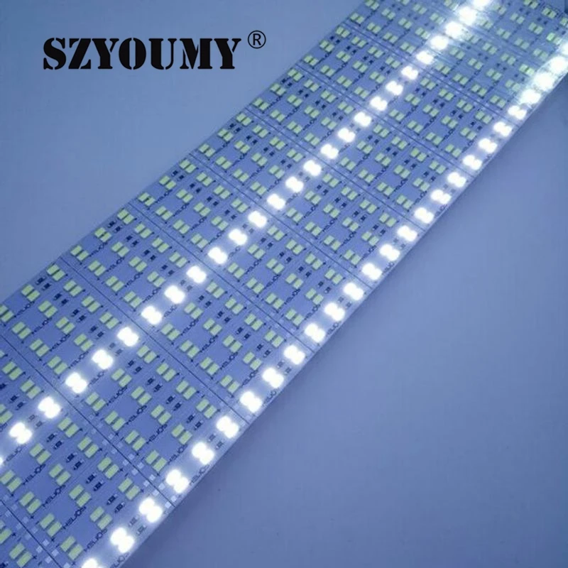 SZYOUMY 0,5 м 1 м SMD 5630 двухрядные 6500 K CW+ 3500 K WW двойной Цветовой микс 4000 K, DC12V 72 144 SMD 5630 Светодиодный жесткий стойкая LED полоса света