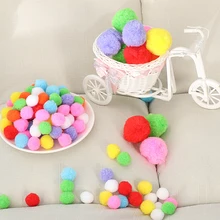 100 шт./упак. мягкие вечерние фестиваль для рукоделия помпоны пушистые шарики войлока карта милый рисунок DIY творческие способности для детей игрушки