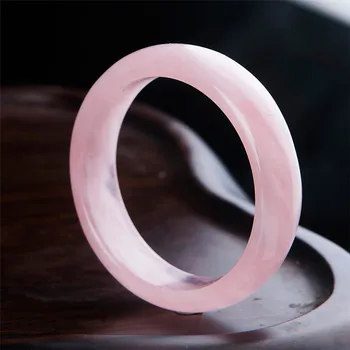 

Genuine Pink Natural Rose Quartz Bangle Inner Diameter 57mm Fashion Woman Lady Crystal Natural Stone Bangle