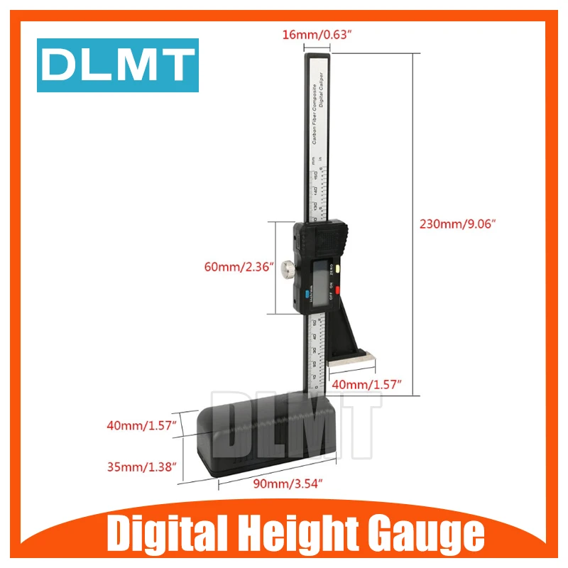 wilton tradesman vise Digital Height Gauge 0-150mm/6" Digital Caliper Caliper Electronic Woodworking Measurement Tool bench vice