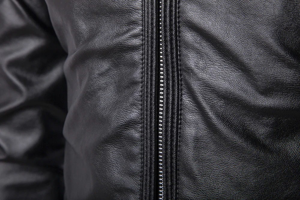 Кожаная куртка Для мужчин распродажа Новое поступление Мода молния 2018 Для мужчин кожаные культивировать нравственность локомотива пальто