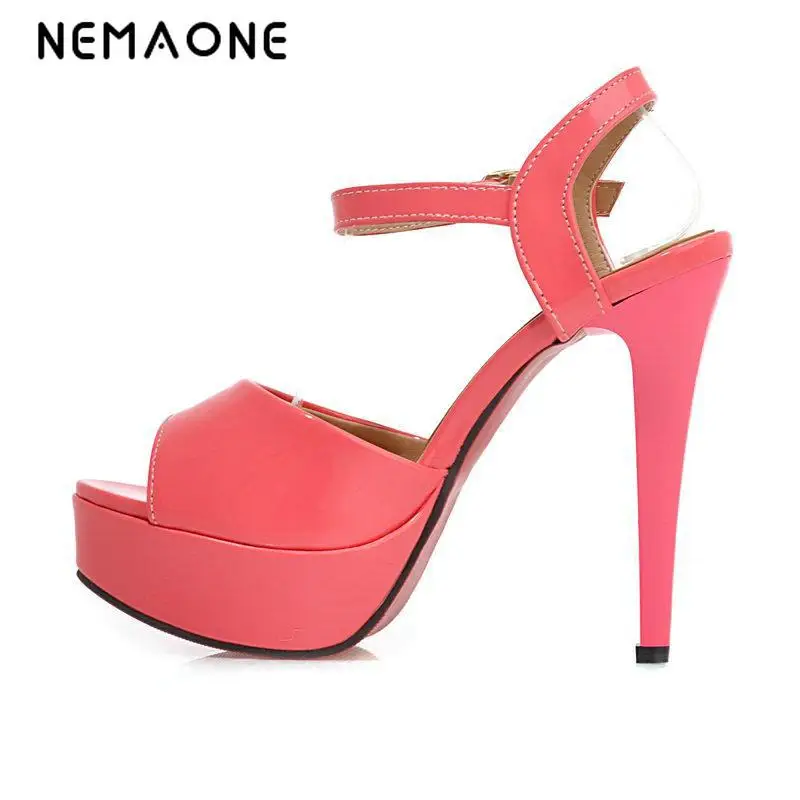 

NEMAONE Hot 2017 Summer Women Sandals Fashion High Heels Sandal Sexy Gladiator T-strap Platform Party Dress Shoes Woman