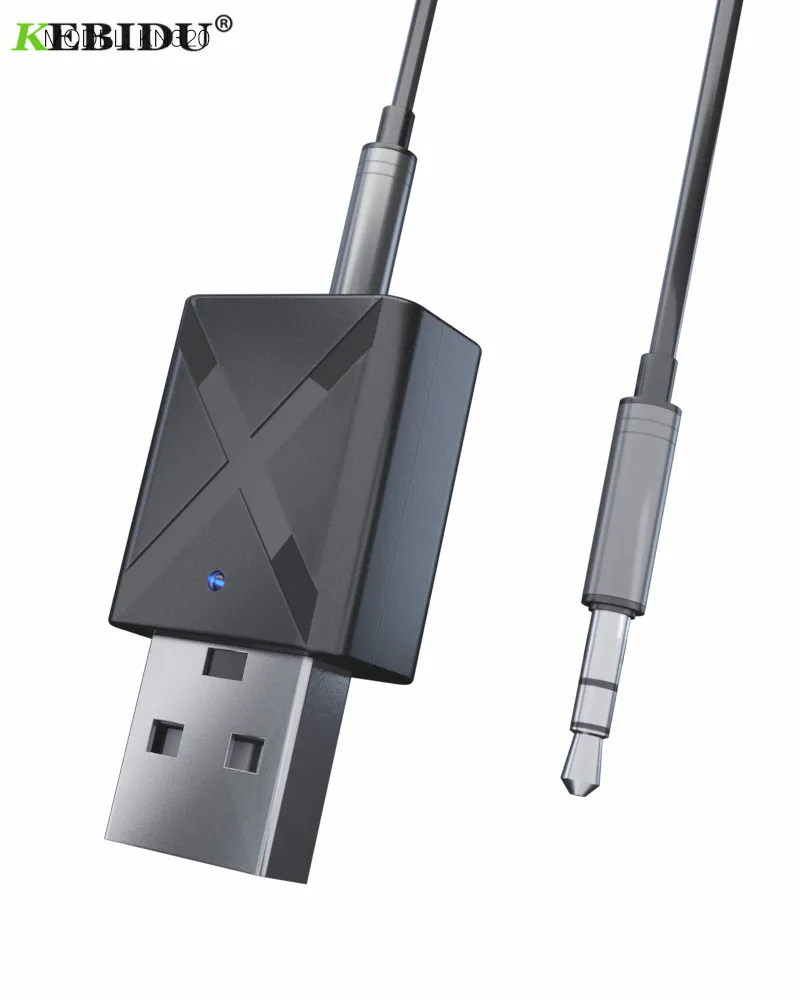 

KEBIDU USB Wireless Receiver Transmitters Bluetooth V5.0 Audio Music Stereo adapter Dongle for TV PC Bluetooth Speaker Headphone