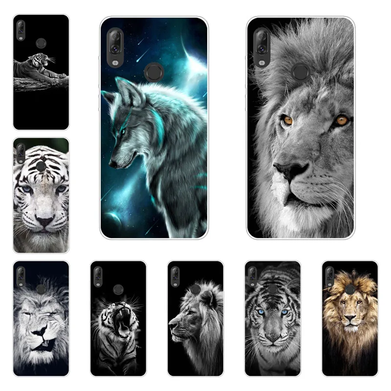 

Lenovo K5 pro Case,Silicon Tiger lion Painting Soft TPU Back Cover for Lenovo K5pro Phone protect Bags shell