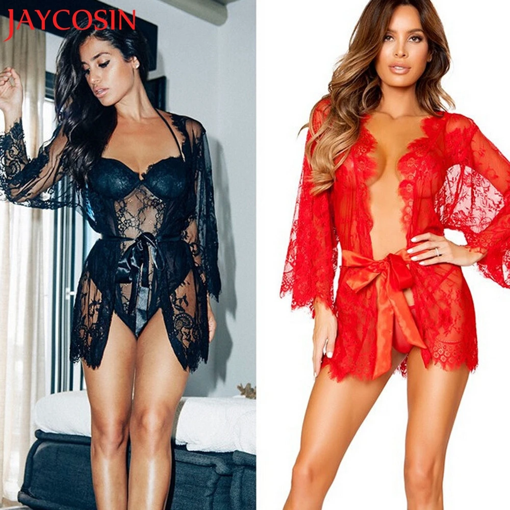 JAYCOSIN летнее женское нижнее белье Babydoll сексуальное ночное кружевное Пальто