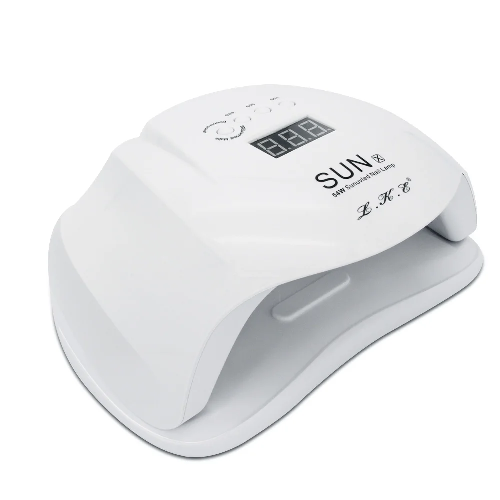 

LKE Nail Dryer 48W 54W LED UV Lamp for Curing LED Gel Manicure Nail Art with Bottom 30s 60s Timer SUN UV LED Led Lamp for Nails