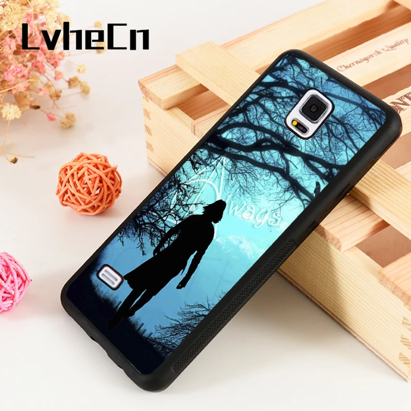 

LvheCn S3 S4 S5 Phone Cover Cases For Samsung Galaxy S6 S7 S8 S9 egde plus Note 4 5 8 9 Harry Potter Severus Snape RIP Always
