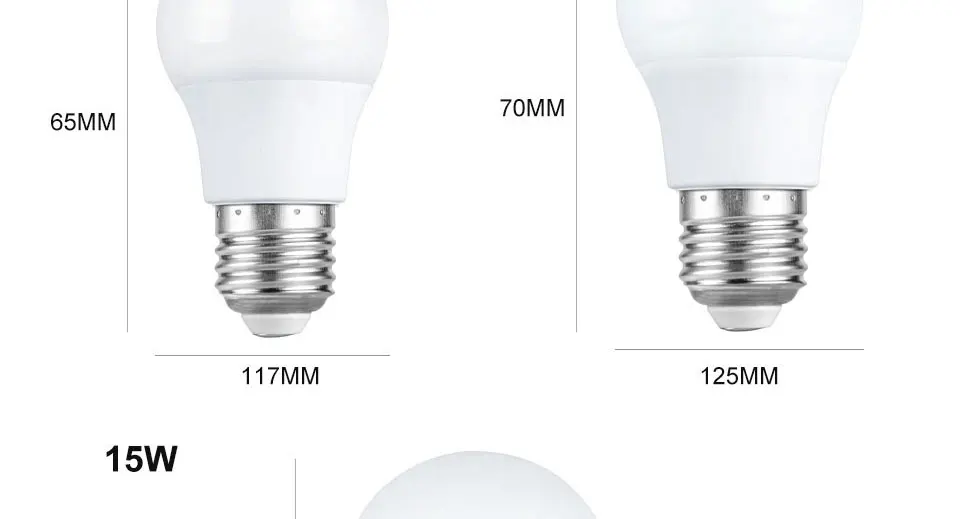 LED Bulb E27 110V 220V High Brightness Conventional LED light 5W 7W 9W 12W 15W 18W bedroom lamp Livingroom Lamps Nature White (9)