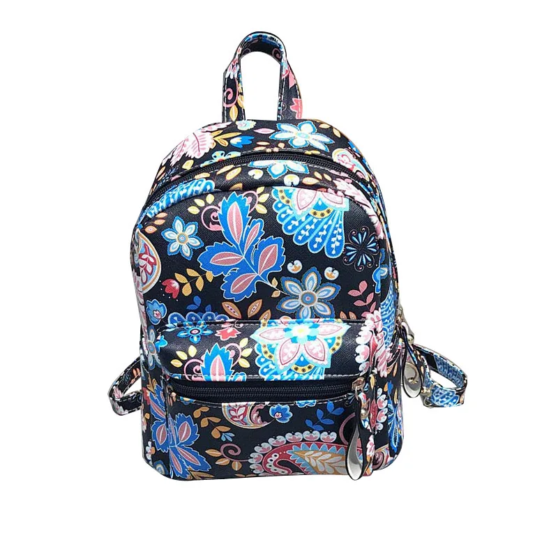 

New trend Women bag high quality PU leather fashion prints Women bag casual preppy style contrast color students bag