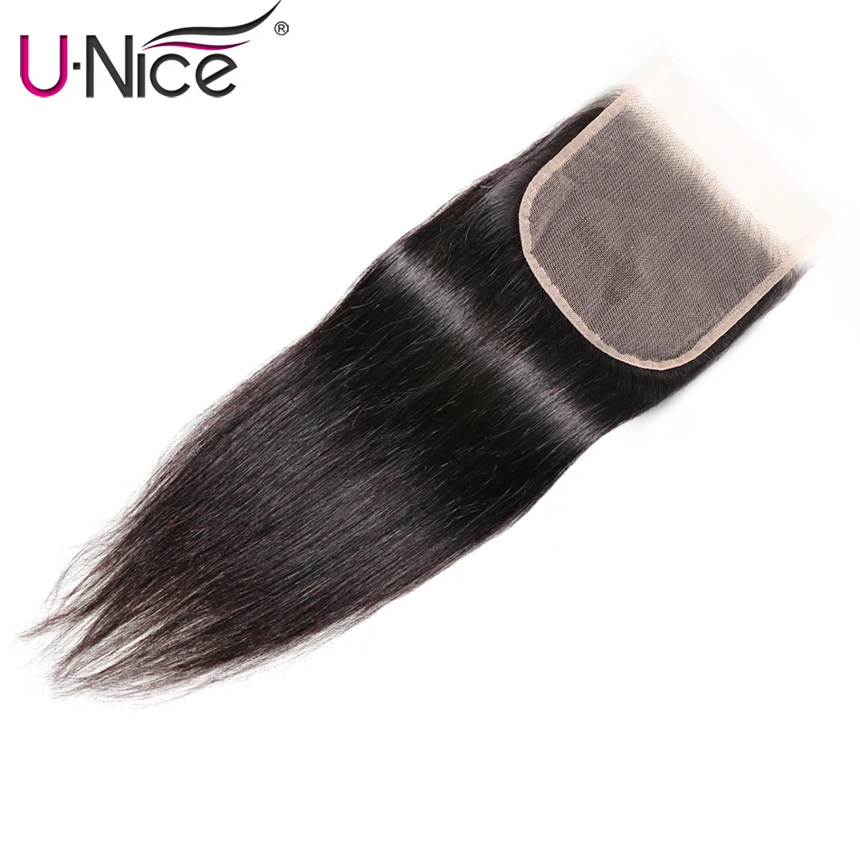 Прозрачное закрытие шнурка 5x5 бразильские прямые волосы предварительно выщипанные закрытие шнурка Remy Unice человеческие волосы натуральный цвет черный