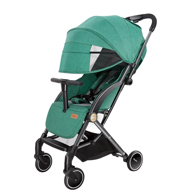 Gray Baby Stroller Ultra Light Portable can sit Reclining Folding Trolley Baby Umbrella high Landscape Baby Stroller