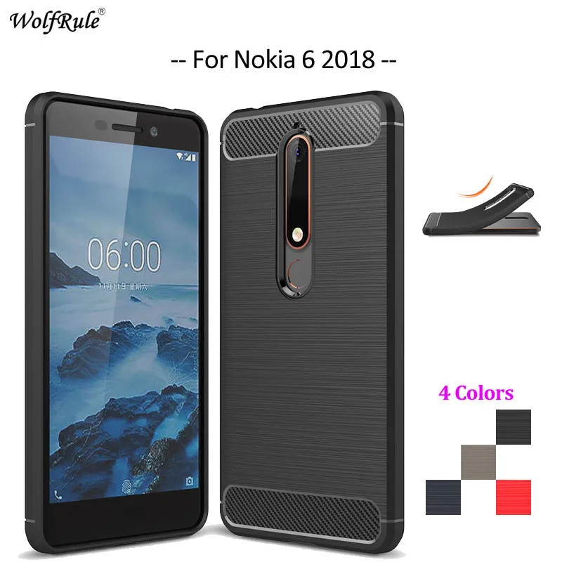 

For Nokia 6.1 Case Soft Silicone Rugged Brush Bumper Phone Case For Nokia 6.1 2018 Cover For Nokia 6 2018 Fitted Cases 5.5''