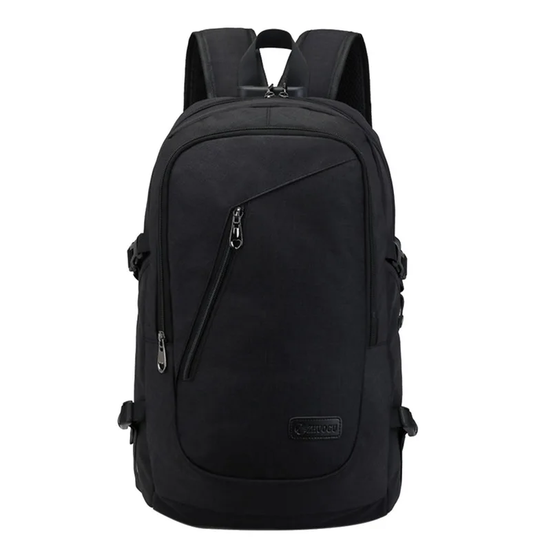 Мужской рюкзак, USB зарядное устройство, школьный рюкзак, студенческий рюкзак для ноутбука, бизнес рюкзак с замком, Mochila Hombre, дорожные сумки для мужчин - Цвет: 8680-black