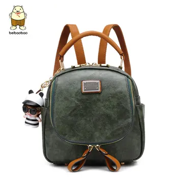

Beibaobao 2018 New PU Leather Backpacks For Teenage Girls Fashion Women Backpacks Multi-function School Students Backpacks B210