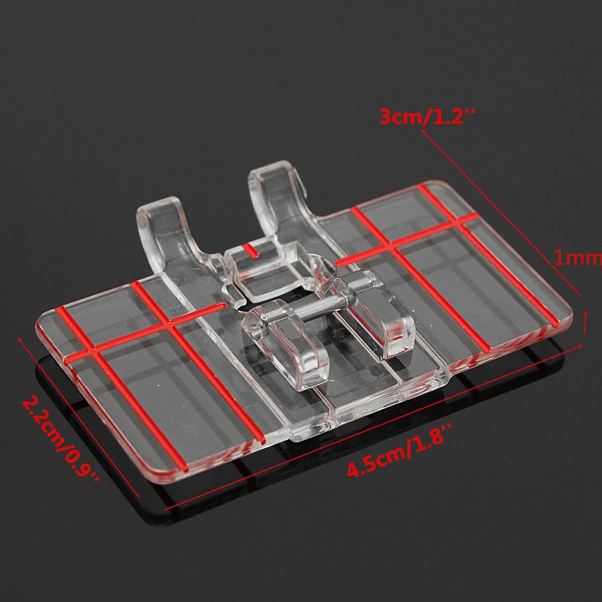 1pc Clear Plastic Parallel Stitch Foot Presser for Brother Sewing Machine