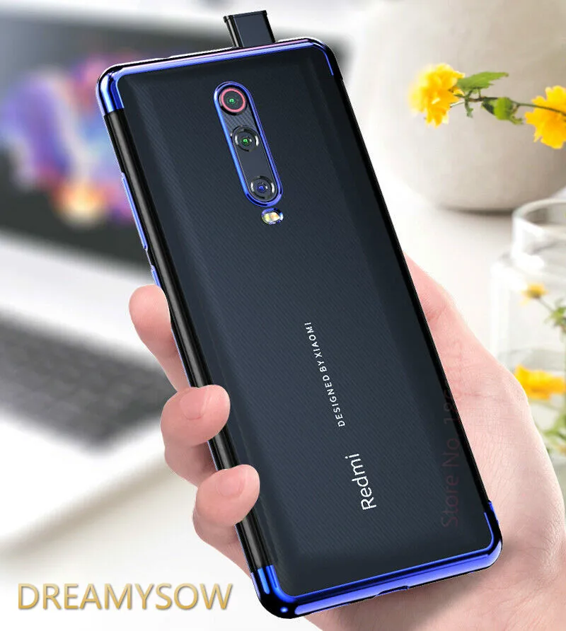 

For Xiaomi Redmi 7A Note 7 6 5 Pro Case Plating Luxury TPU Soft Clear Cover For Xiaomi Mi CC9 C99E Phone Cases Silicone Coque
