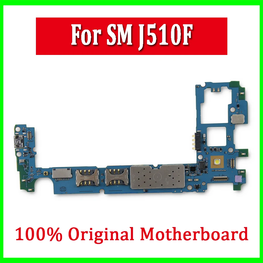 

For Samsung Galaxy J5 J510F Motherboard Single/Dual SIM Unlocked For Galaxy J510F Logic Board Full Chips Mainboard Android OS