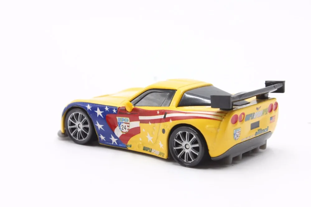 Disney Pixar машина мультфильм фильм автомобиль 1:55 Металл литье под давлением Jeff Gorvette игрушечные машинки для детского подарка на день рождения