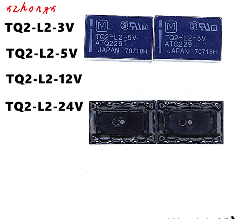 TQ2-L2-5V ATQ229 TQ2-L2-12V TQ2-L2-3V TQ2-L2-24V 10 штифтов 1A 5VDC 12VDC двойной катушкой Сигнальное реле