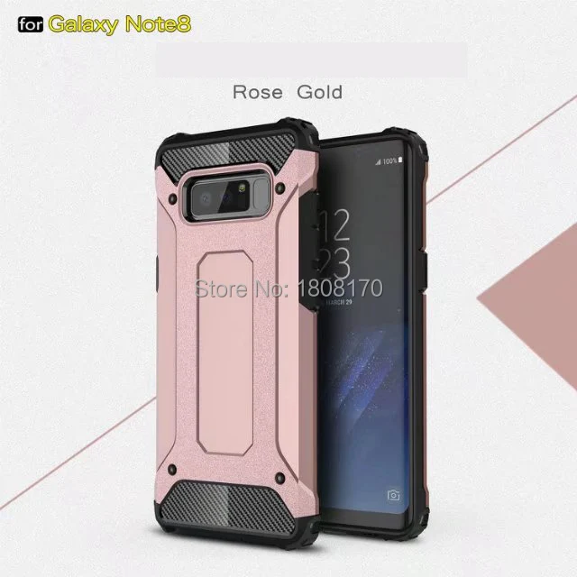 NOTE8 гибридный Чехол-броня для samsung Galaxy NOTE 8 A8 плюс розового золота Жесткий PC Мягкий противоударный Тонкий чехол для телефона 100 шт
