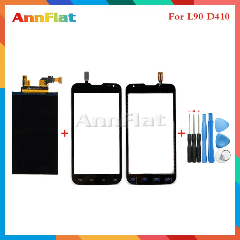 

High Quality 4.7" For LG Optimus Series III L90 Dual Sim Card D410 Lcd Display Screen + Touch Screen Digitizer Sensor + Tools