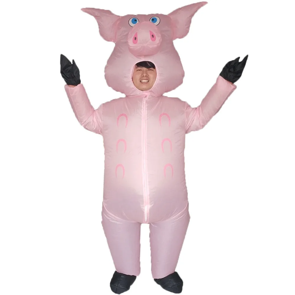 

Pink Pig Inflatable Pig Costumes for Adults Animal Halloween Carnival Cosplay Party Fancy Dress Women Men Birthday Outfits Pink