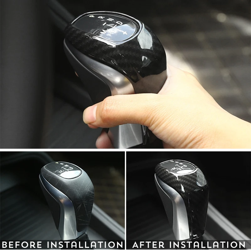 

Car Styling leather Central Handbrake Gear Shift Head Decorative Covers Trim Sticker For BMW X1 F48 2 series Active Tourer f46