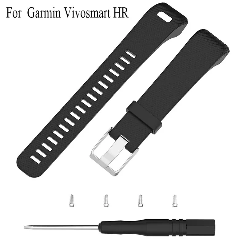 Многоцветный силиконовый ремешок для Garmin vivosmart HR SmartBand с 4 шт. винт и 1 шт. convient инструмент Новые спортивный ремешок