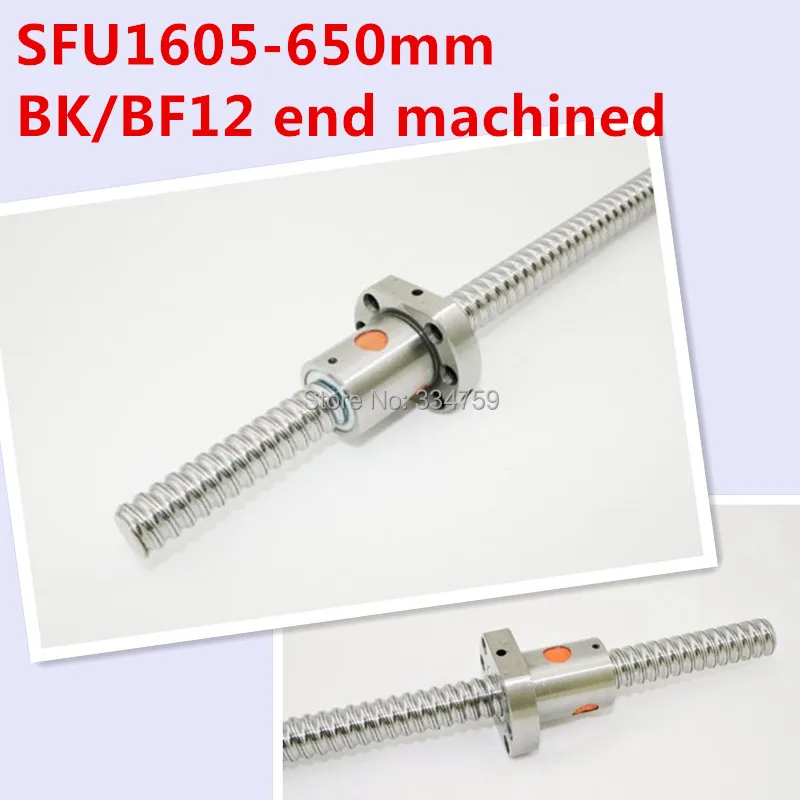

Ballscrew SFU1605 650mm set : 1 pc SFU1605 Ball Screw - L650mm + 1 pc 1605 Ball Screw Nut for cnc parts