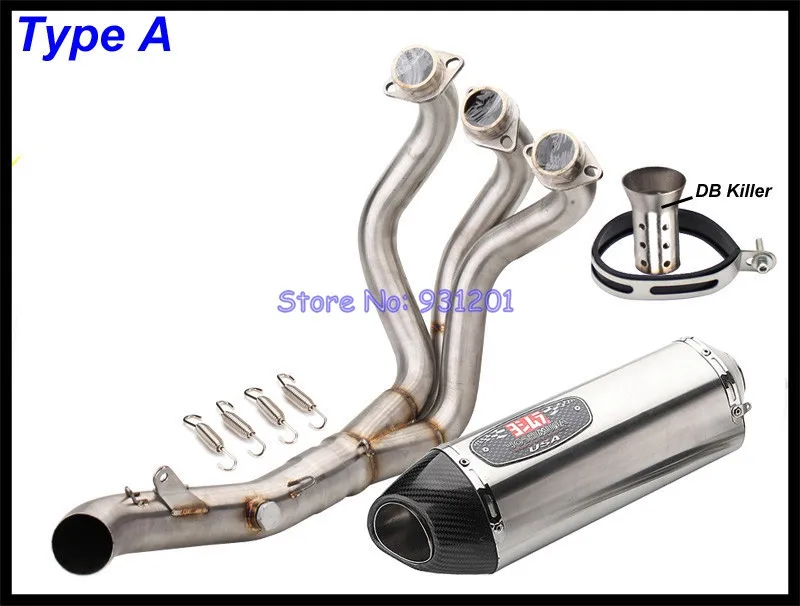 For Yamaha MT 09 MT09 FZ 09 FZ09 XSR900 Exhaust Full System Motorcycle Slip On Link Front Pipe Headers Yoshimura Muffler Escape - Цвет: Type A
