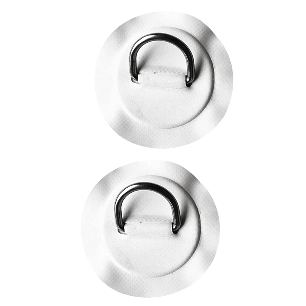 2pcs 316 Stainless Steel D Ring Pad Patch for PVC Inflatable Boat Raft Dinghy Kayak SUP Surfboard Accessories