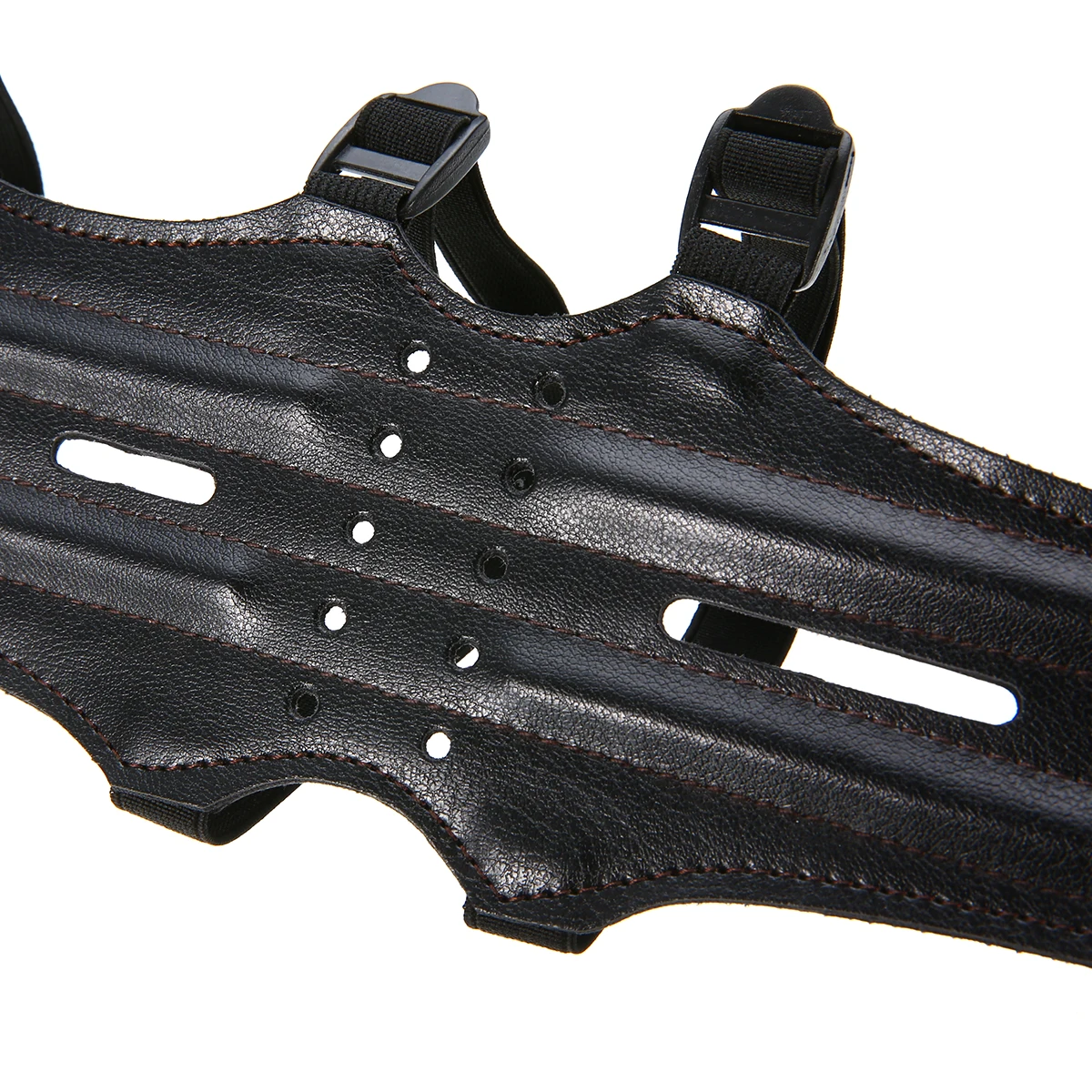 4 Adjustable PU leather Straps Archery Arm Guard Shooting Bow String Arm Protector Gear for Outdoor Hunting Protection