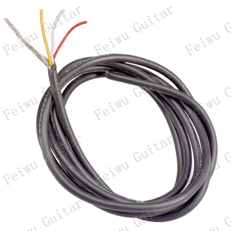 

1 Meter Electric Bass Guitar Switche Jack Pot Pickup Hookup 3 Core Shielded Cable / 3 Core + Earth Wire (3X1D-1M)