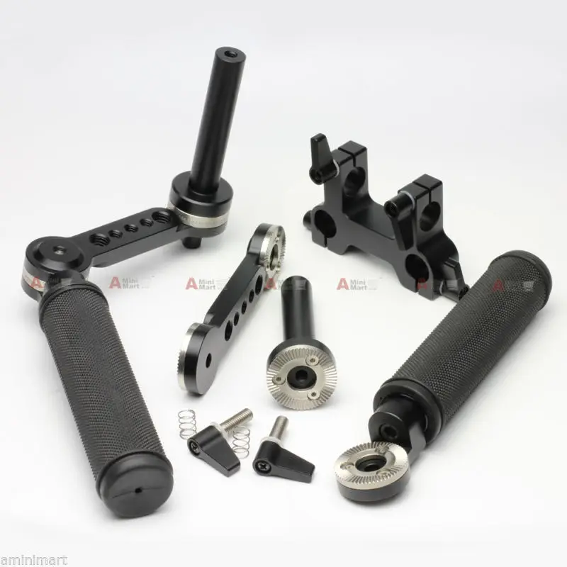  Adjustable ARRI Type Rosette Handle Grip Set fr 15mm Rod System DSLR Rig Film Video Mirrorless 4K C