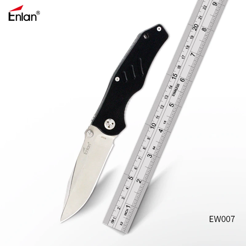 

ENLAN 58Hrc 440c Folding Knife Rescue knives Survival Tool Outdoor G10 Handle Camping Tactical knife CS GO Dropshipping